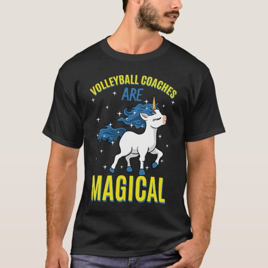 Volleyballtrainer sind Magische Einhornlehrer T-Shirt (Vorderseite)