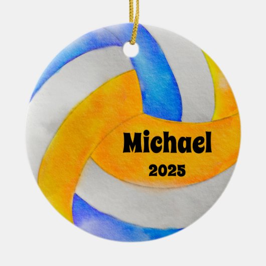 Volleyballverzierung, Ornament, Kinder Sport Keramik Ornament (Vorne)