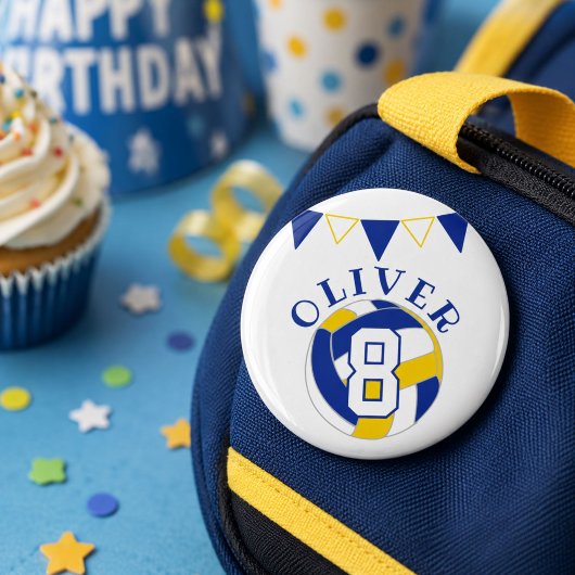 Volleybll Ball Bunting Flags Kindergeburtstag Button