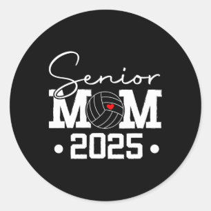 Volleybyll Abschluss Mommy Senior Mama Cl von 2025 Runder Aufkleber