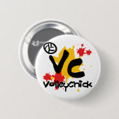 VolleyChick Croobie Button (Vorne & Hinten)