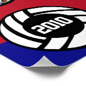 VolleyChick Custom Volleyball Foto Frame Poster 2 (Ecke)