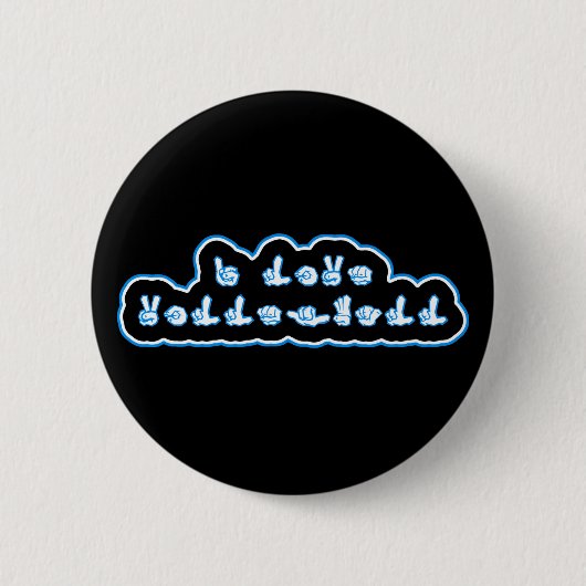 VolleyChick I Liebe-Volleyball ASL Button (Vorderseite)