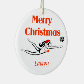 VolleyChick kundenspezifische BeachChick Keramikornament (Rechts)