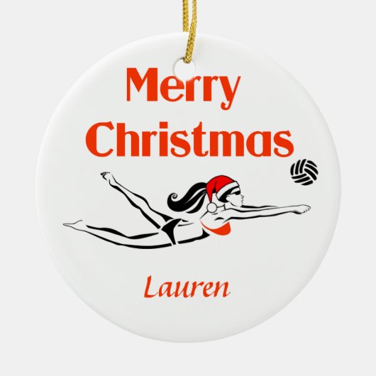 VolleyChick kundenspezifische BeachChick Keramikornament (Vorne)