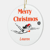 VolleyChick kundenspezifische BeachChick Keramikornament (Links)