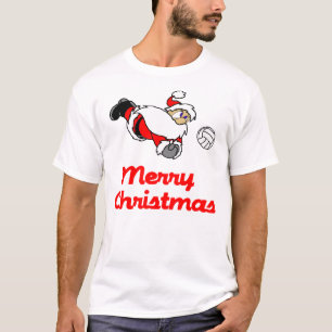 VolleyChick Santa Digs Frohe Weihnachten T-Shirt