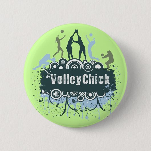 VolleyChick Stern-Schmutz Button (Vorderseite)