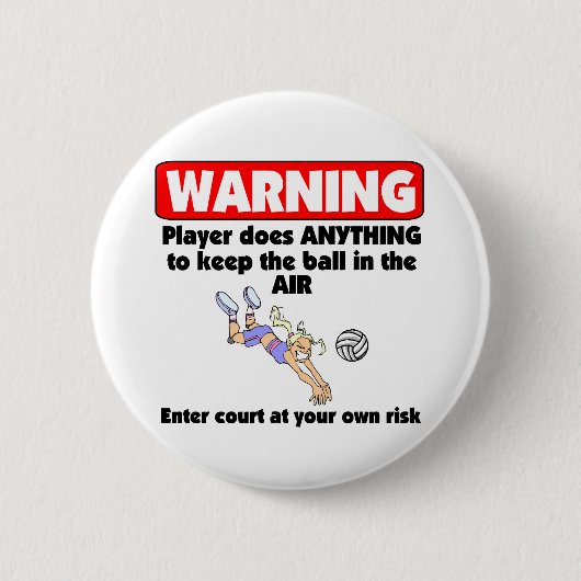 VolleyChick Warnung Button (Vorderseite)