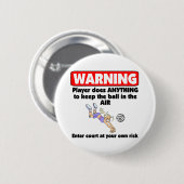 VolleyChick Warnung Button (Vorne & Hinten)