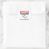 VolleyChick Warnung Runder Aufkleber (Tasche)