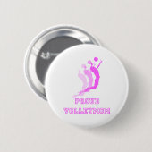 VolleyChickProudMomDark Button (Vorne & Hinten)