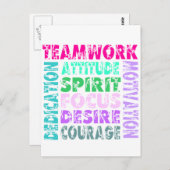 VolleyChick's Teamwork Postkarte (Vorne/Hinten)