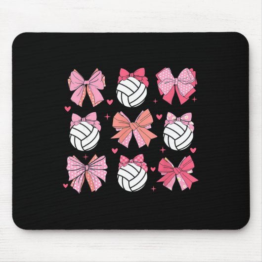 Volleyll Kokette Schleife Volleyll Mama Muttertag Mousepad (Vorne)