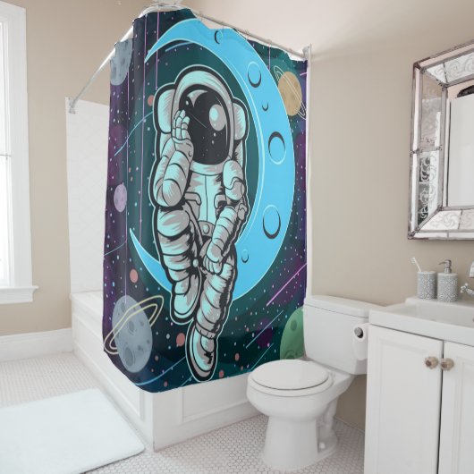 Vollfarbe Duschvorhang (Beispiel)