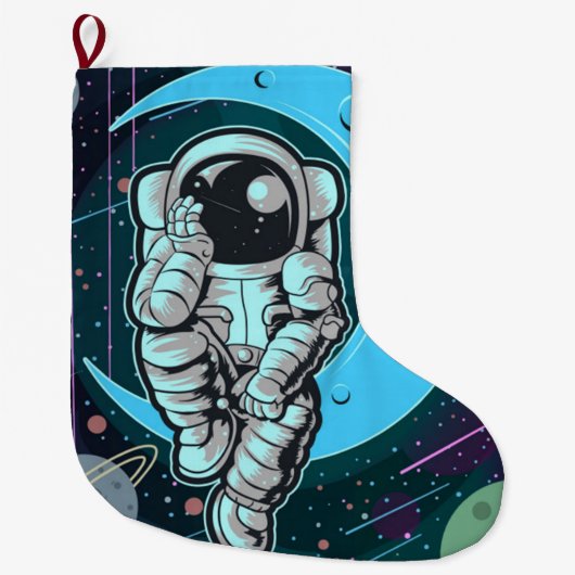 Vollfarbe Großer Weihnachtsstrumpf (Vorderseite)