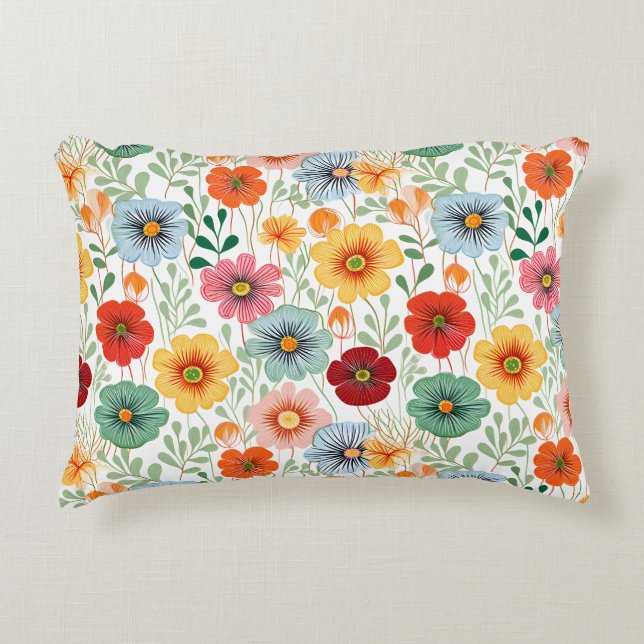 Vollfarben der Blume Dekokissen (Vorderseite)