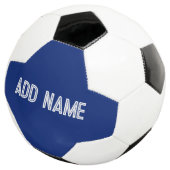 Vollfarben dunkelblau - Name hinzufügen Fußball (Dreiviertel)