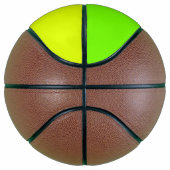 Vollfarben Neongelb und grün Basketball (Rechts)