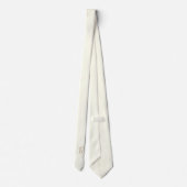 Vollfarben von Elfenbein - mit Monogramm Krawatte (Rückseite)