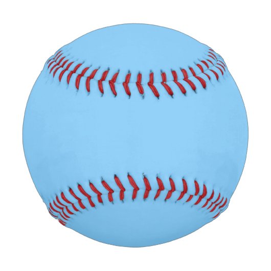 Vollfarbener Himmel Blau Baseball (Vorderseite)