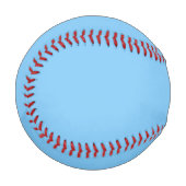 Vollfarbener Himmel Blau Baseball (Vorderseite Links)