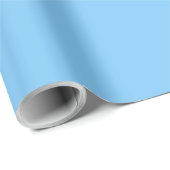 Vollfarbener Himmel Blau Geschenkpapier (Rolleneckpunkt)