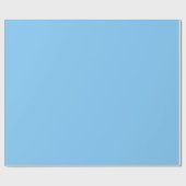 Vollfarbener Himmel Blau Geschenkpapier (Flach)