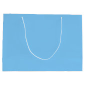 Vollfarbener Himmel Blau Große Geschenktüte (Rückseite)