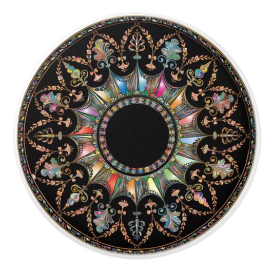 "Vollfarbig" Keramikknauf (Vorderseite)