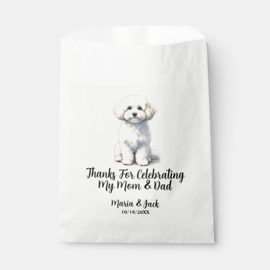 Vollfarbige Bichon-Begrüßung Geschenktütchen (Vorderseite)