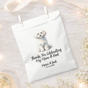 Vollfarbige Bichon-Begrüßung Geschenktütchen