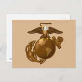 Vollfarbige EGA - Bronze Feiertagspostkarte (Vorne/Hinten)