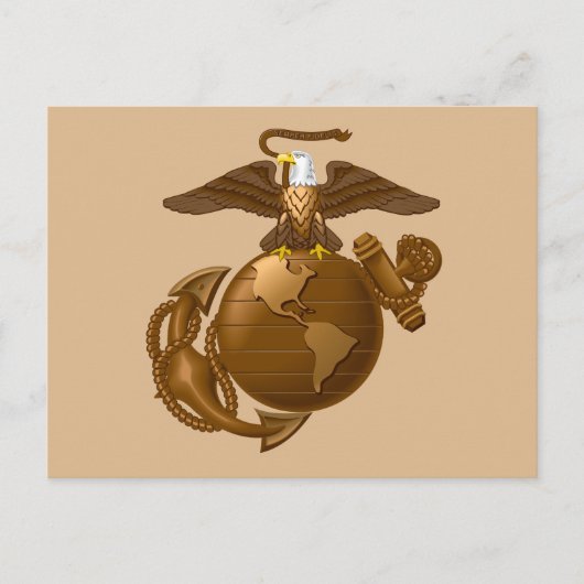 Vollfarbige EGA - Bronze Feiertagspostkarte (Vorderseite)