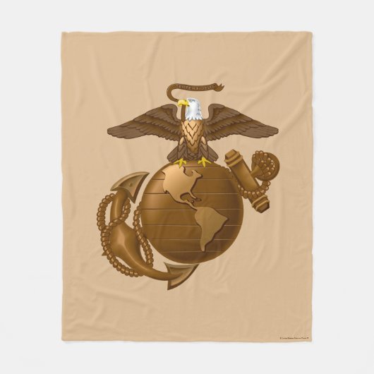 Vollfarbige EGA - Bronze Fleecedecke (Vorderseite)