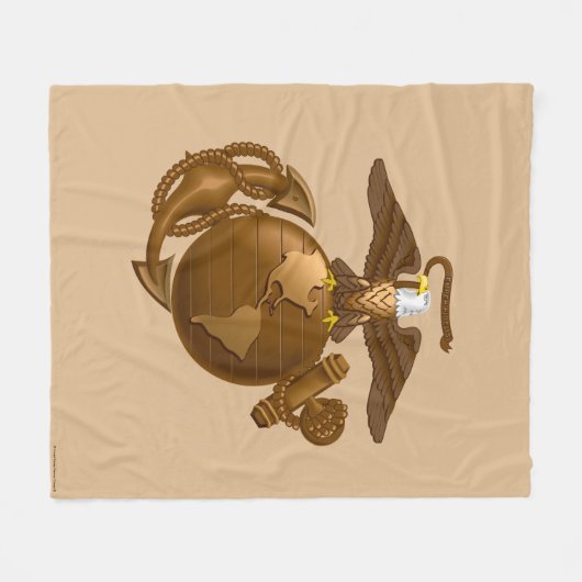 Vollfarbige EGA - Bronze Fleecedecke (Vorderseite (Horizontal))