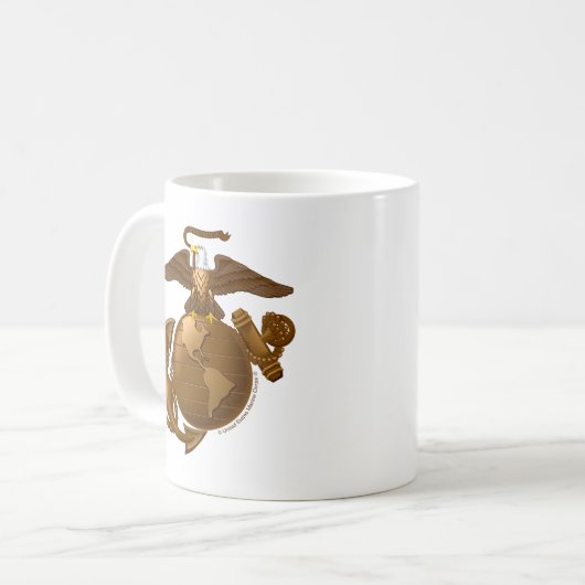 Vollfarbige EGA - Bronze Kaffeetasse (Vorderseite Links)