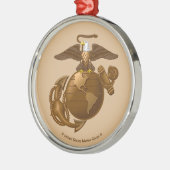 Vollfarbige EGA - Bronze Ornament Aus Metall (Links)