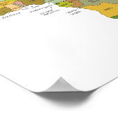 Vollfarbige Karte Afrikas Poster (Ecke)