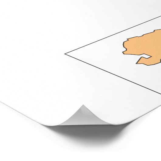 Vollfarbige Karte der Staaten Poster (Ecke)