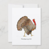 Vollfarbiger Erntedank Türkei Einladung (Rückseite)