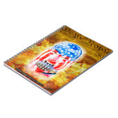 Vollfarbiges AD-Poster auf einem handlichen Notizblock (Linke Seite)