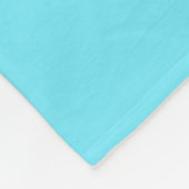 Vollfarbiges elektrisches Licht Aqua Blau Fleecedecke (Ecke)