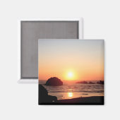 Vollfarbiges Face Rock Sunset Oregon Coast Magnet (Vorderseite/Rückseite)