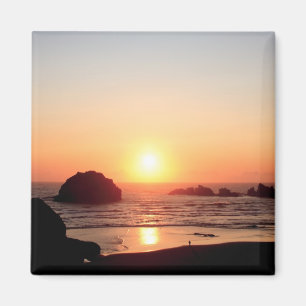 Vollfarbiges Face Rock Sunset Oregon Coast Magnet