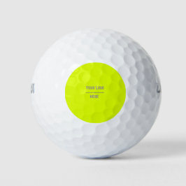 Vollfarbiges fluoreszierendes Gelb - Ihr Logo Golfball