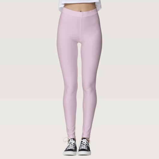 Vollfarbiges hellrosa leggings (Vorderseite)