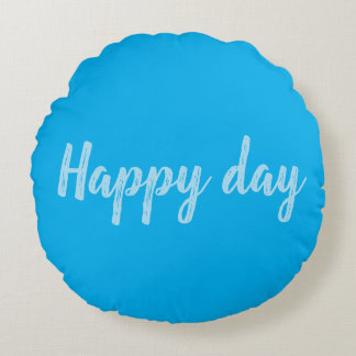 Vollfarbiges Textvorlage Rundes Kissen
