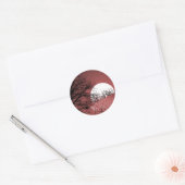 VOLLFELDMOON - ROT RUNDER AUFKLEBER (Umschlag)
