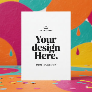 Vollflächiger 127 x 178 mm einseitiger Karten Druc